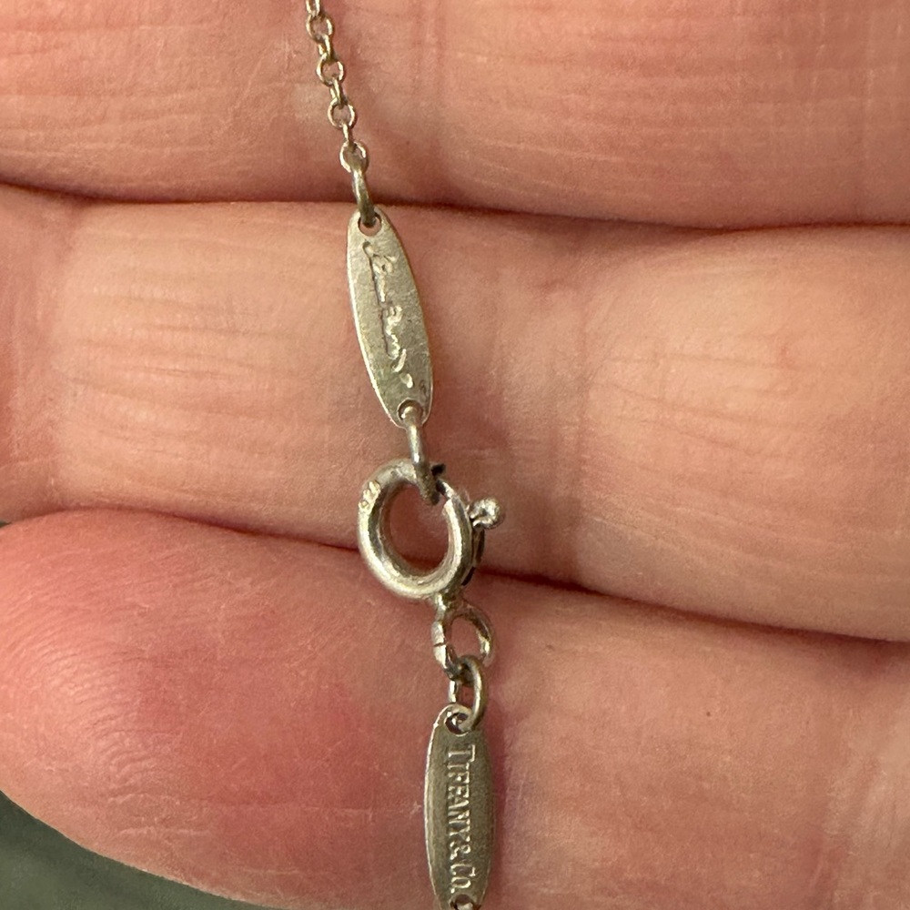 Authentic Tiffany & Co Peretti Infinity Cross Pendant Necklace W Box $725 - Picture 12 of 16